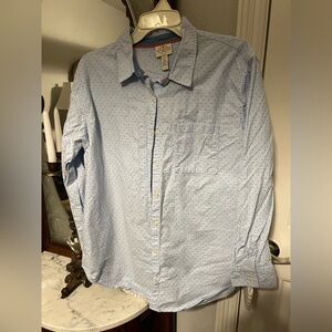 St. John's Bay Light Blue Polka Dot Blouse